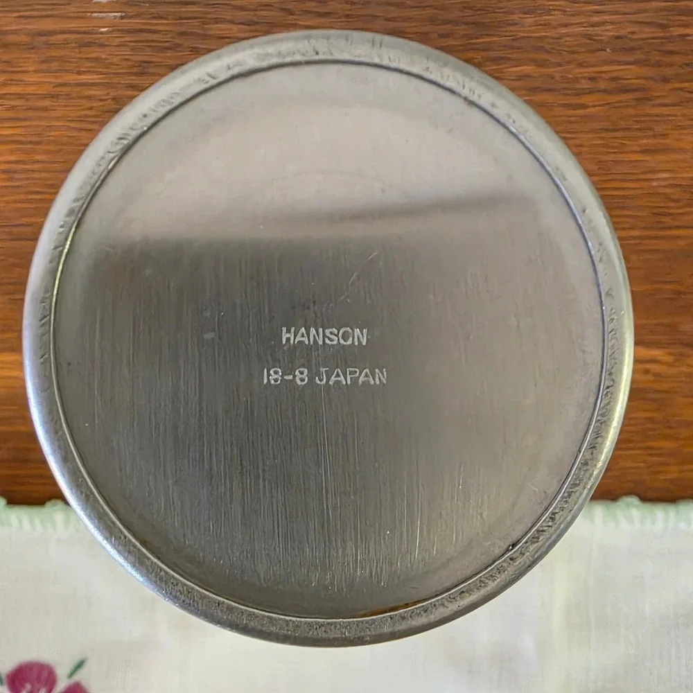 Vintage Mikasa Winter Trinket Dish & Hanson ‎ Stainless Steel Vase Square Modern